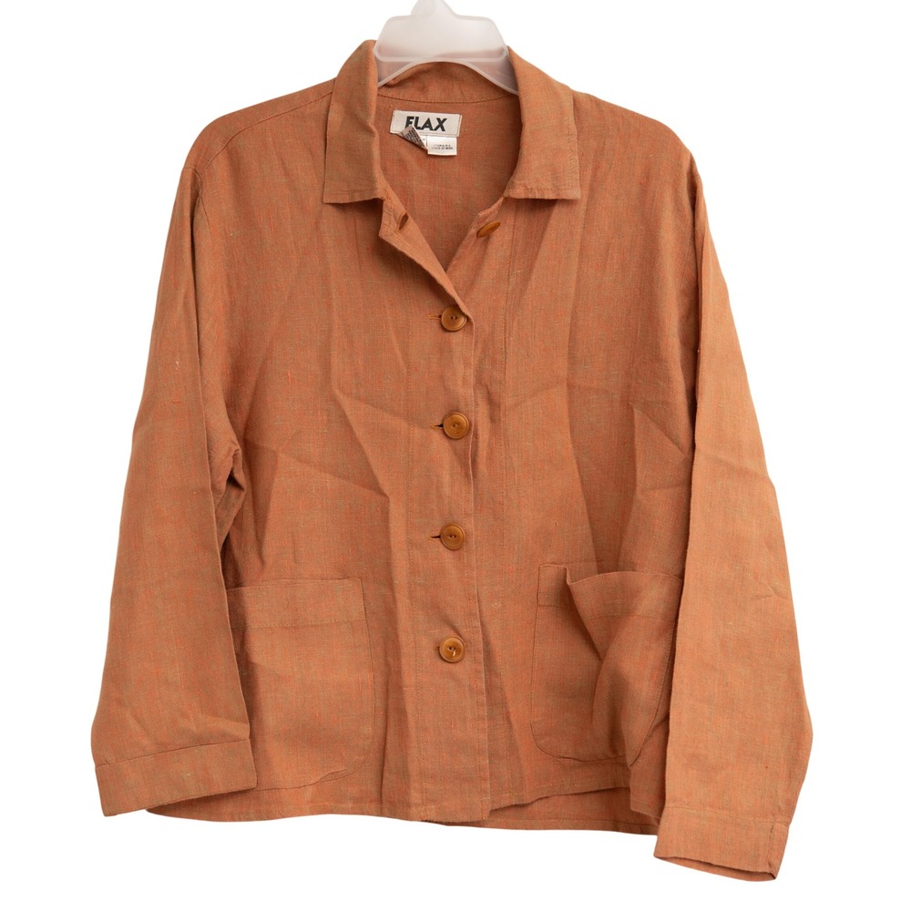 FLAX 100% Linen Oversize Button Down Shirt - Lagenlook Boho Earthy Artsy Organic